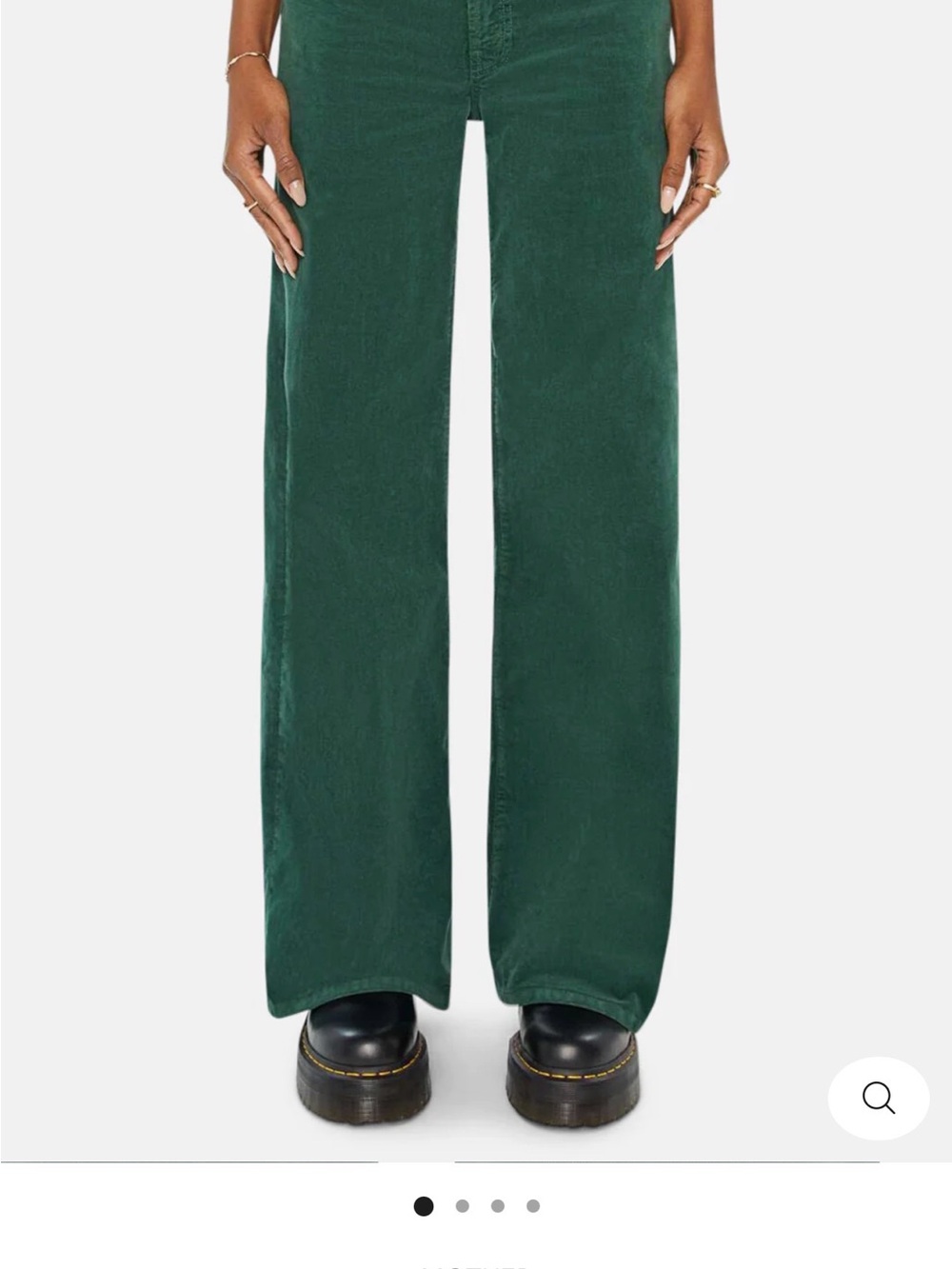 Wide Leg Corduroy Pants in Deep Green